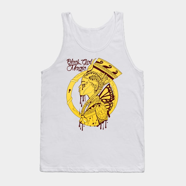 Canary Yellow - Goddess Of Egypt Black Girl Magic Tank Top by kenallouis